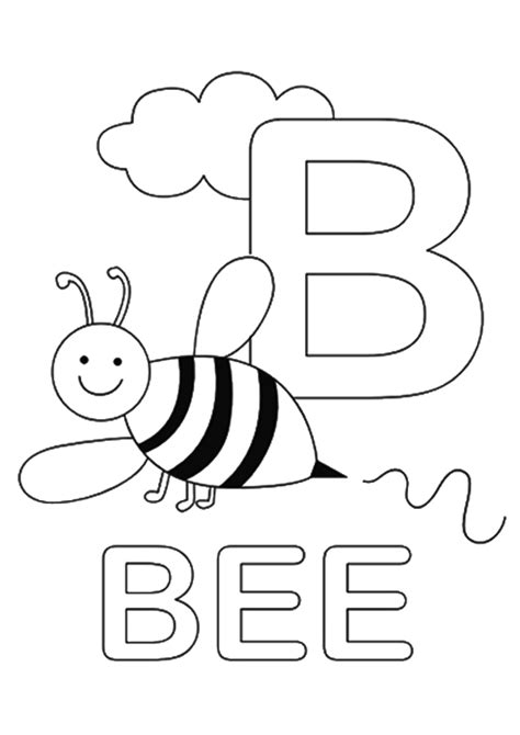 Bumble Bee Letter B Coloring Page Free Printable Coloring Pages For Kids