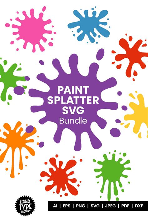 PAINT SPLATTER SVG Bundle A Paint Splash SVG Set