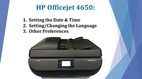 Hp officejet 2622 druckerpatronen passen auch in folgende drucker. HP Officejet 4650 | 4652 | 4654 | 4655 | 4657 | 4658 : Setting Date, Time, Language ...
