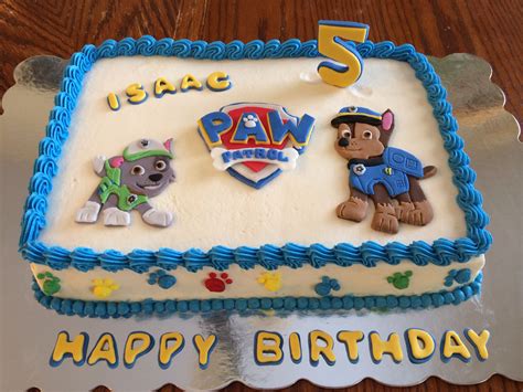 Paw Patrol Cake I Made For A Friends Sons Birthday Has Rocky And Chase
