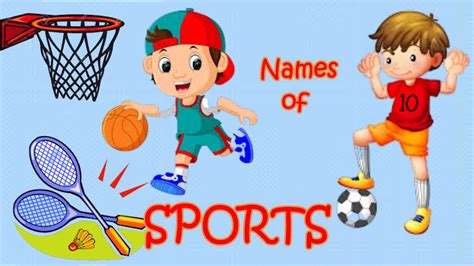 Names Of Sports In English For Kids Types Of Sports With Pictures