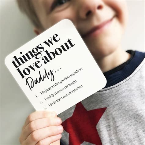 Personalised Things We Love About Dad Or Daddy Coaster By Coconutgrass