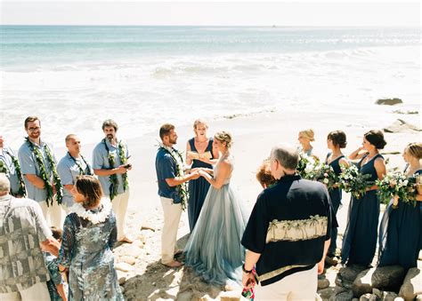 Blue Inspired Malibu Beach Wedding Jenna Bechtholt Photography
