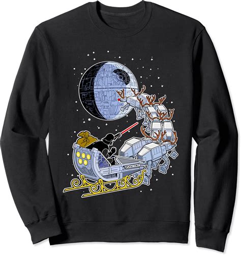 Star Wars Christmas Darth Vader Sleigh Away Santa Sweatshirt Amazon