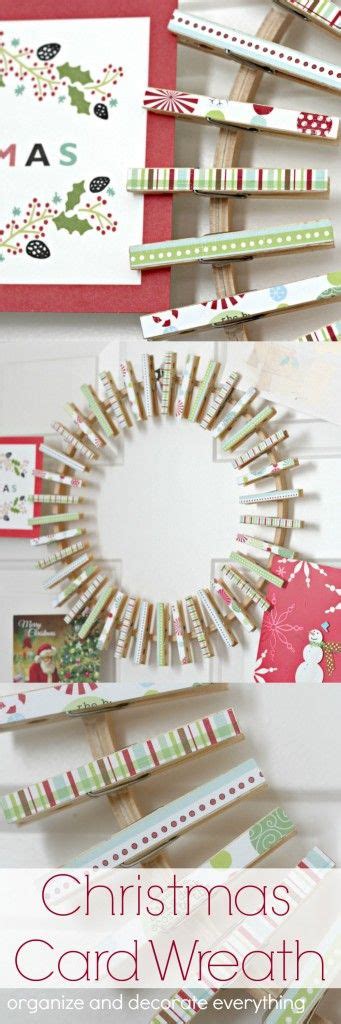 The vaccine card holder has place for two cards. DIY Christmas Card Holder and Display Ideas - landeelu.com