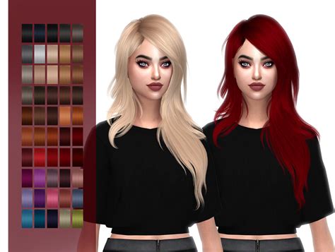 Sims 4 Hairs ~ The Sims Resource Hallow S Serenity Hair Retextured