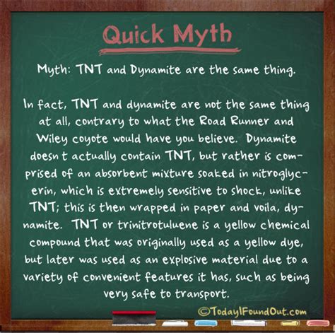 Tnt And Dynamite Are Not The Same Thing