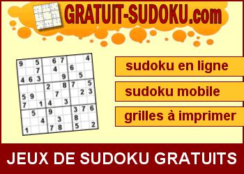 Le sudoku gratuit propose des grilles gratuites de sudoku en ligne ou à imprimer. sudoku original, jeu gratuit de sudoku en ligne