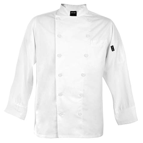Chef Code Tailored Slim Fit Executive Unisex Chef Coat White Xs