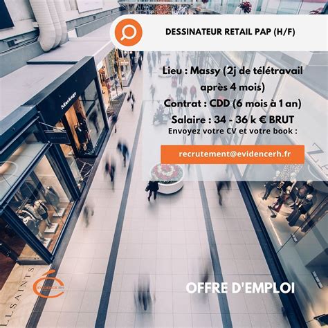 Offre D Emploi Dessinateur Retail Pap H F I Evidence Rh Agence De