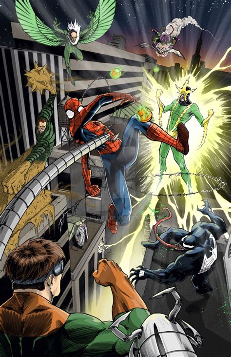 Spider Man Vs Villains Colored By Creeesart On Deviantart