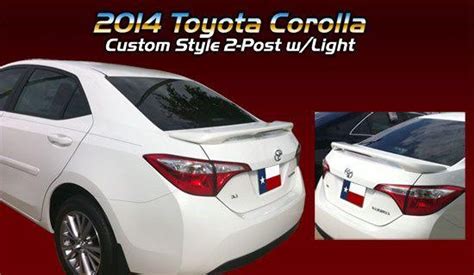 Toyota Corolla 2014 2017 Custom Post Lighted Rear Trunk Spoiler 707