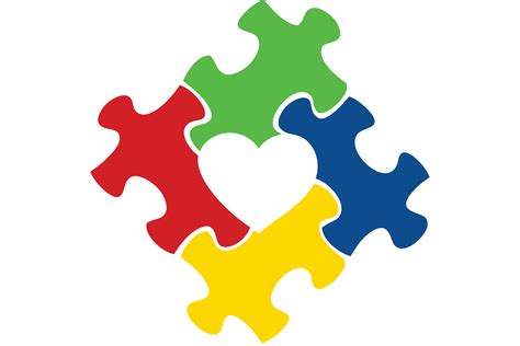 Autism Awareness Puzzle Piece Heart Svg Graphic By Am Digital Designs