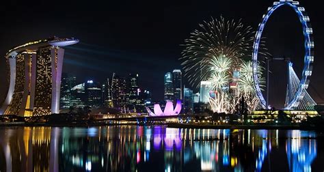 A Glimpse Of 2024 New Years Eve Fireworks In Singapore