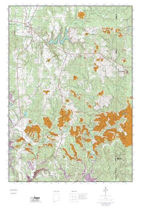 Mytopo Gold Mine Alabama Usgs Quad Topo Map
