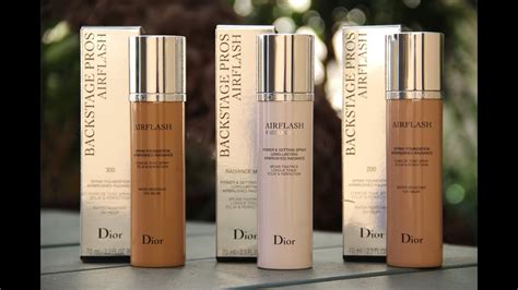Dior Makeup Haul Backstage Pros Airflash Spray Foundation Dior Addict
