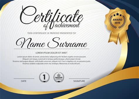 Creative Certificate Of Appreciation Award Template Premium Vector