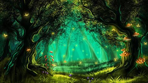 Magical Forest Background Ksiazkaw