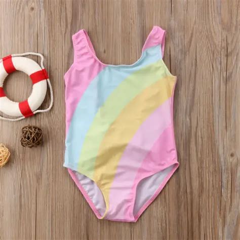 2018 New Style Kids Baby Girl Bikini Colorful Backless Pink Cute Sweet