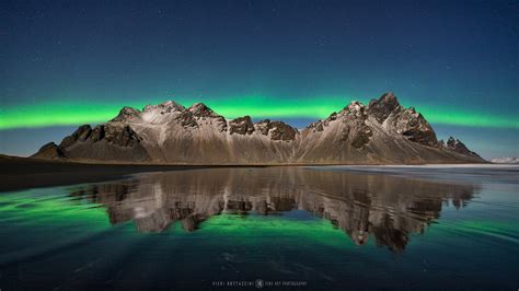 Vestrahorn Northern Lights Wondrous Landscapes