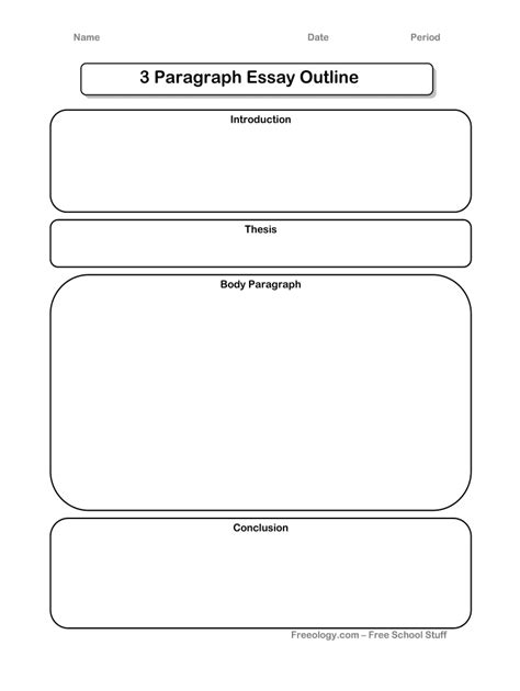 Paragraph Essay Outline Fill Online Printable Fillable Blank