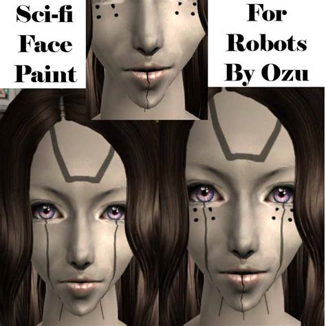 Mod The Sims Face Paint For Your Robotscyborgsaliens
