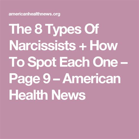 The 8 Types Of Narcissists How To Spot Each One Page 9 American