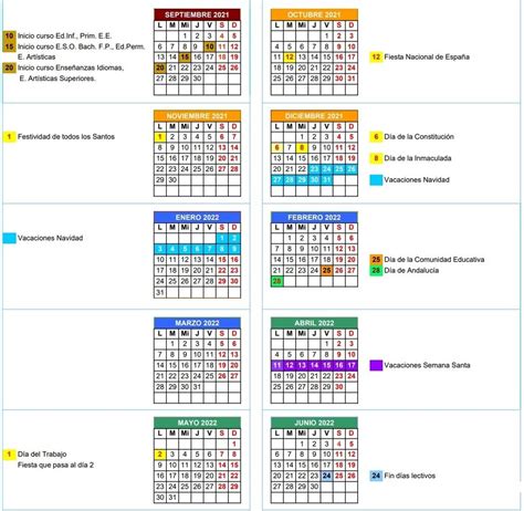 Calendario Escolar Ampa Macarena