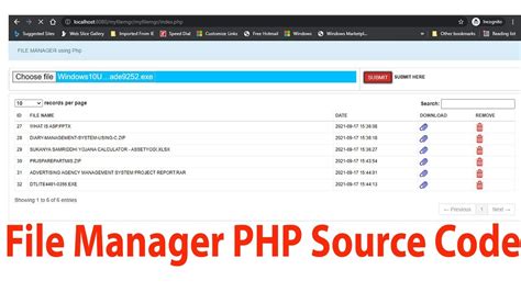 How To Create File Manager In Php File Manager Php Source Code Youtube