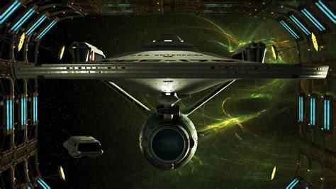 Star Trek With Green Light Radiation On Background Hd Star Trek