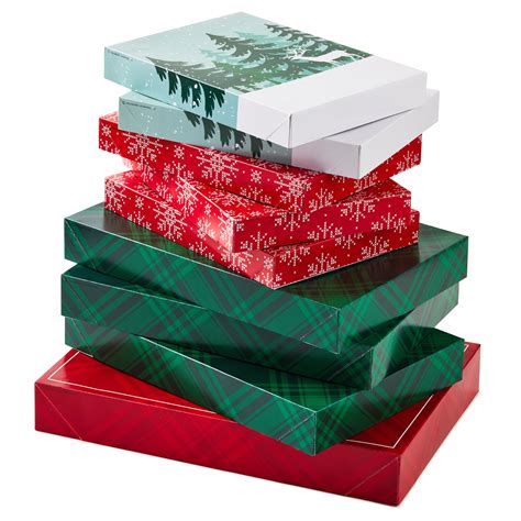 Hallmark Christmas Gift Boxes 9 Pack Assorted Traditional Designs