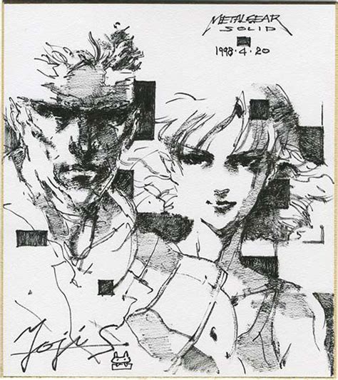 Yoji Shinkawa Handwritten Shikishi Metal Gear Solid Solid Snake