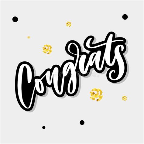 Congrats Hand Written Lettering For Congratulations Card Greeting Card