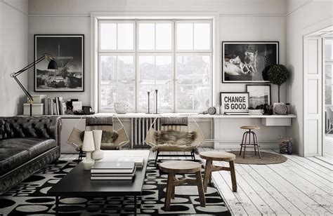 30 Black And White Living Rooms That Work Their Monochrome Magic Idée