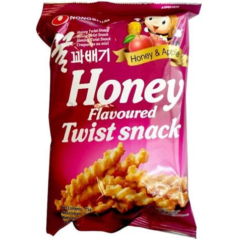 Nongshim Honey Flavoured Twist Snack 75g Fodal Westferry