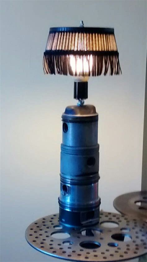 Lamp Made From Pistons And Air Filter Lamp Novelty Lamp Industrial