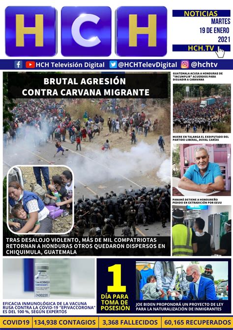 Resumen latinoamericano, 28 de febrero de 2021 franja electoral y pueblos originarios: #PortadaHCH Martes 19 de enero del 2021 | HCH.TV