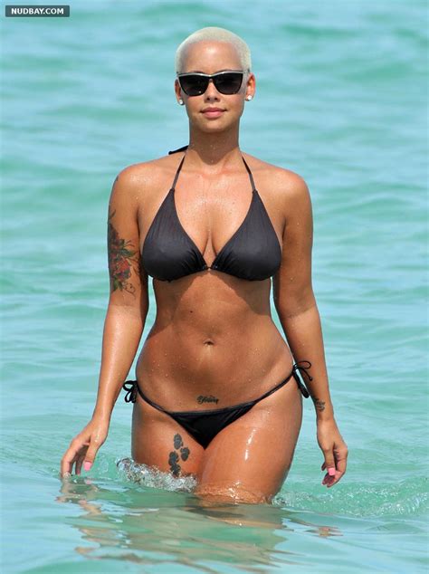 Amber Rose Naked On The Beach In Miami Nudbay