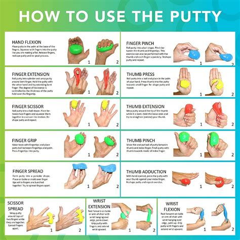 Therapy Putty Resistive Hand Exercise Theraputty Choose Size Resistance Color Ebay