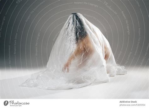 Naked Woman Wrapped In Cellophane A Royalty Free Stock Photo From Photocase