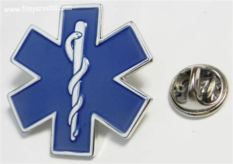 Star Of Life Pin Badge Medical Symbol Brooch Caduceus Ambulance Paramedic