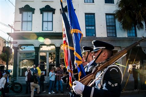 Jb Charleston Service Members March In The Charleston Veterans Day