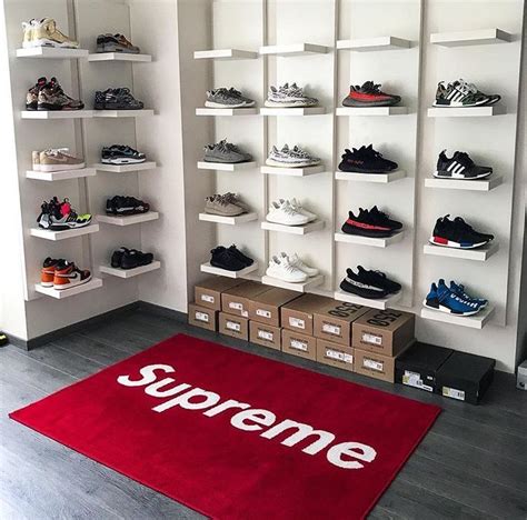 These pictures offer creative ideas that telling anyone may effortlessly make to up date their need. Hypebeast Wall⚪️ | Sneakerhead room, Sneakerhead bedroom ...