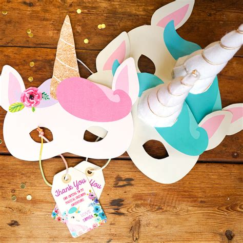 Unicorn Birthday Party Activity Unicorn Masks Sunshine Parties