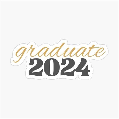 Graduate Senior Graduating Class Of 2024 Graduation Sticker By Ddbycjy