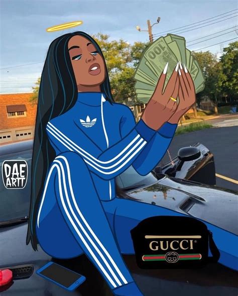 Black Girl Cartoon Image By Kleaxoxa On Money Black Girl Art Girls