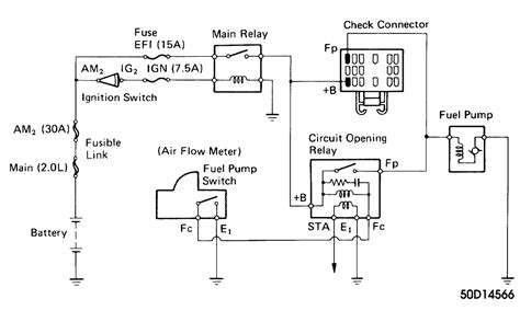 Check harness continuity between fuel pump terminal 2 and body ground, fuel pump terminal 1 and fuel pump relay terminal 3. Free Download 90 Toyota Pickup Ecm Wiring
