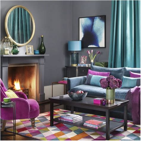 Jewel Tone Interior Living Room Living Room Color Schemes Colourful Living Room Living Room