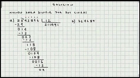 Ejercicio Division Con Dos Cifras Matematica Basica Video 023 Youtube