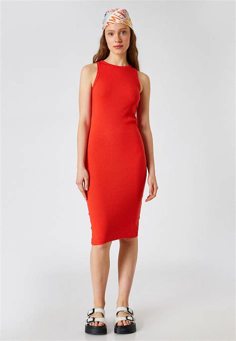 Платье Koton цвет красный Rtlabr102101 — купить в интернет магазине